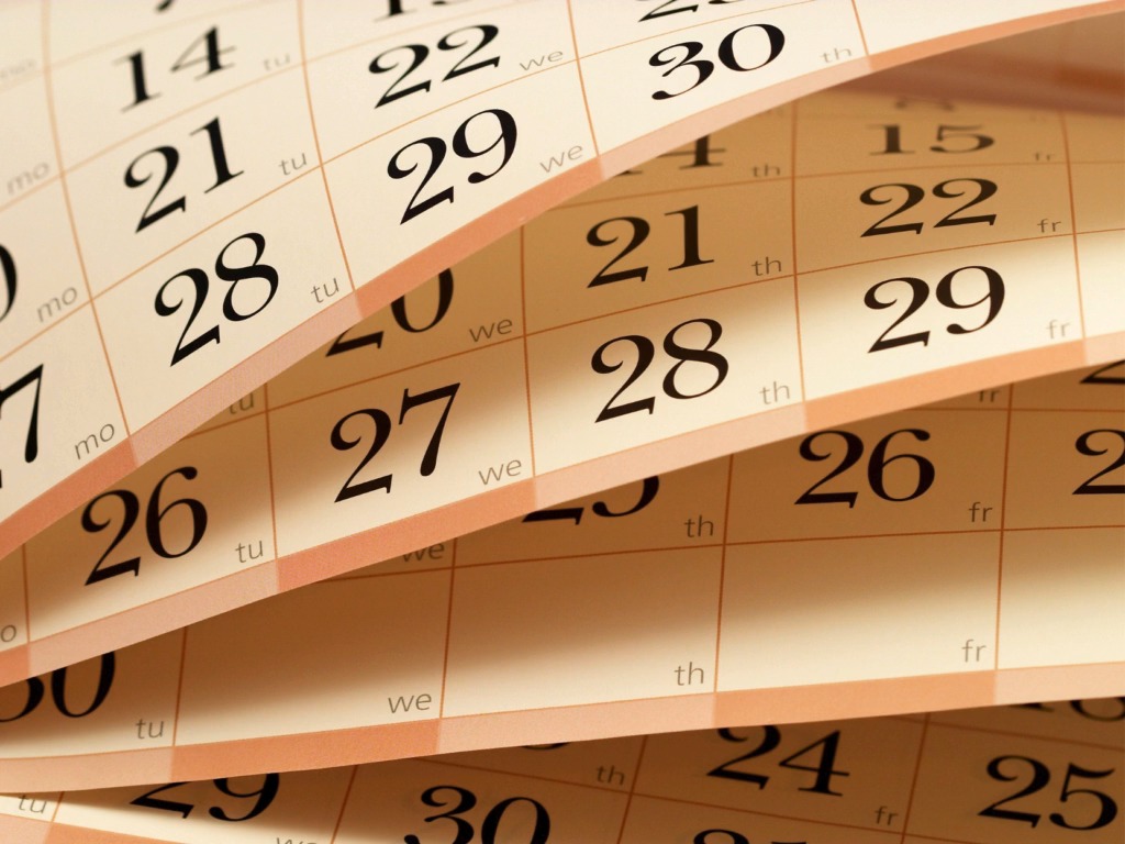 Calendar flipping pages