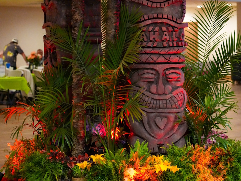 Tiki Dance Floor Centerpiece at the annual dinner and dance in La Grange, Texas